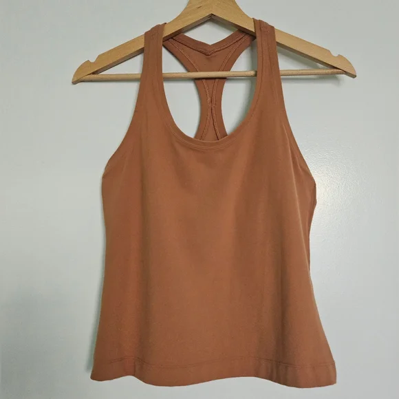 Lululemon Cool Racerback II *Shorter Length Desert Sun Sz 4/6? Tank - Picture 9 of 9